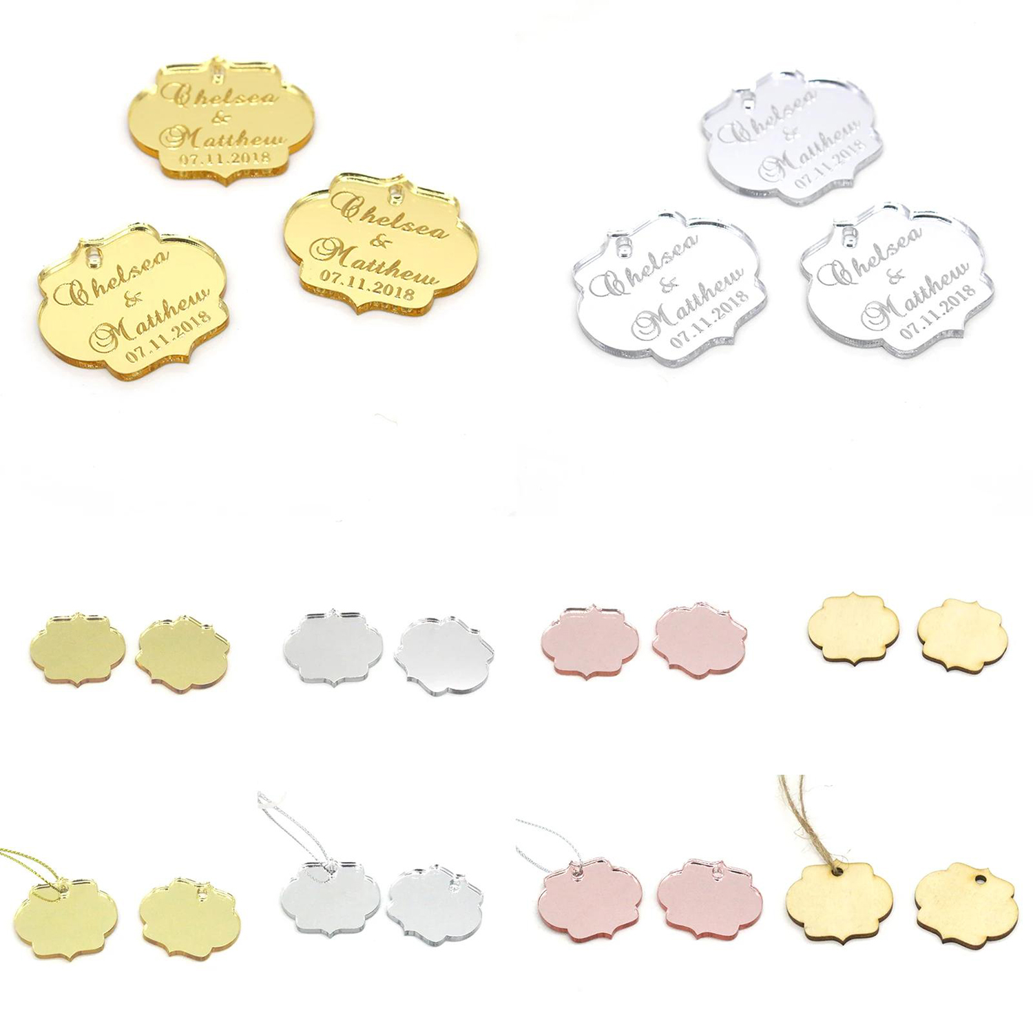 Baby Food Name - 20/50/100Pcs Custom Wedding Party Baby Baptism