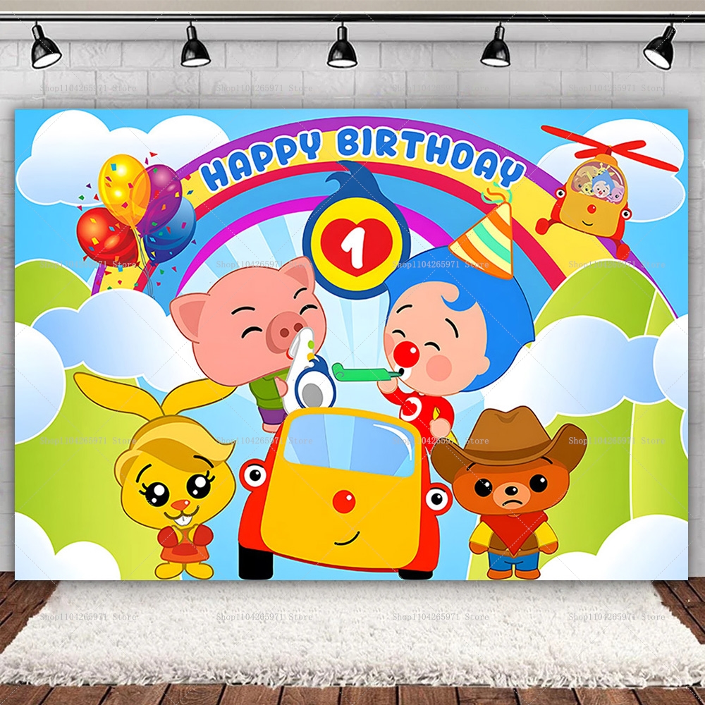 Baby Food Mixer - Kids Birthday Baby Shower Backdrop Cartoon
