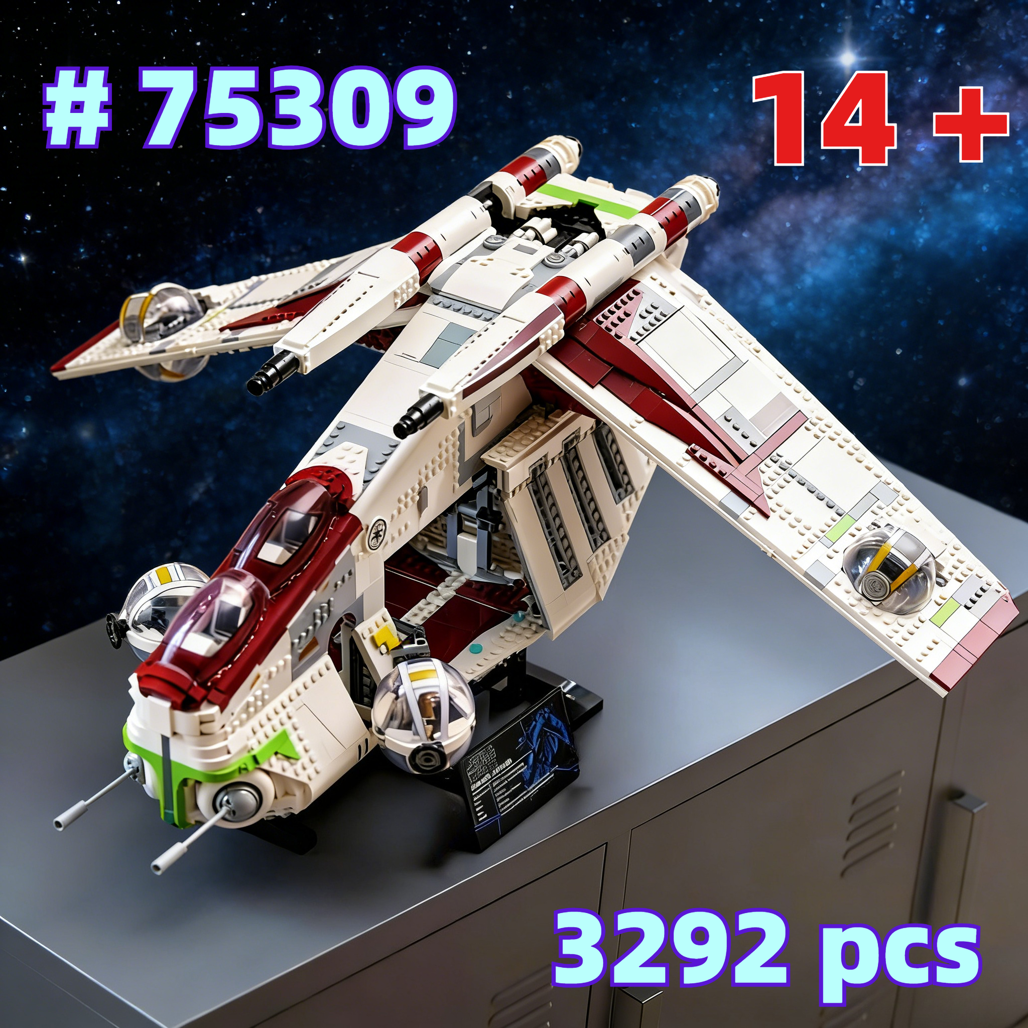 Baby Food Eat - 3292Pcs Republic Fighter Gunship Starship Destroyer