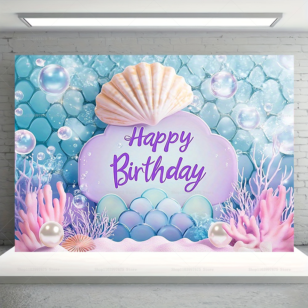 Mermaid Party Backdrops Childr - Baby Food Mixer 评论和价格