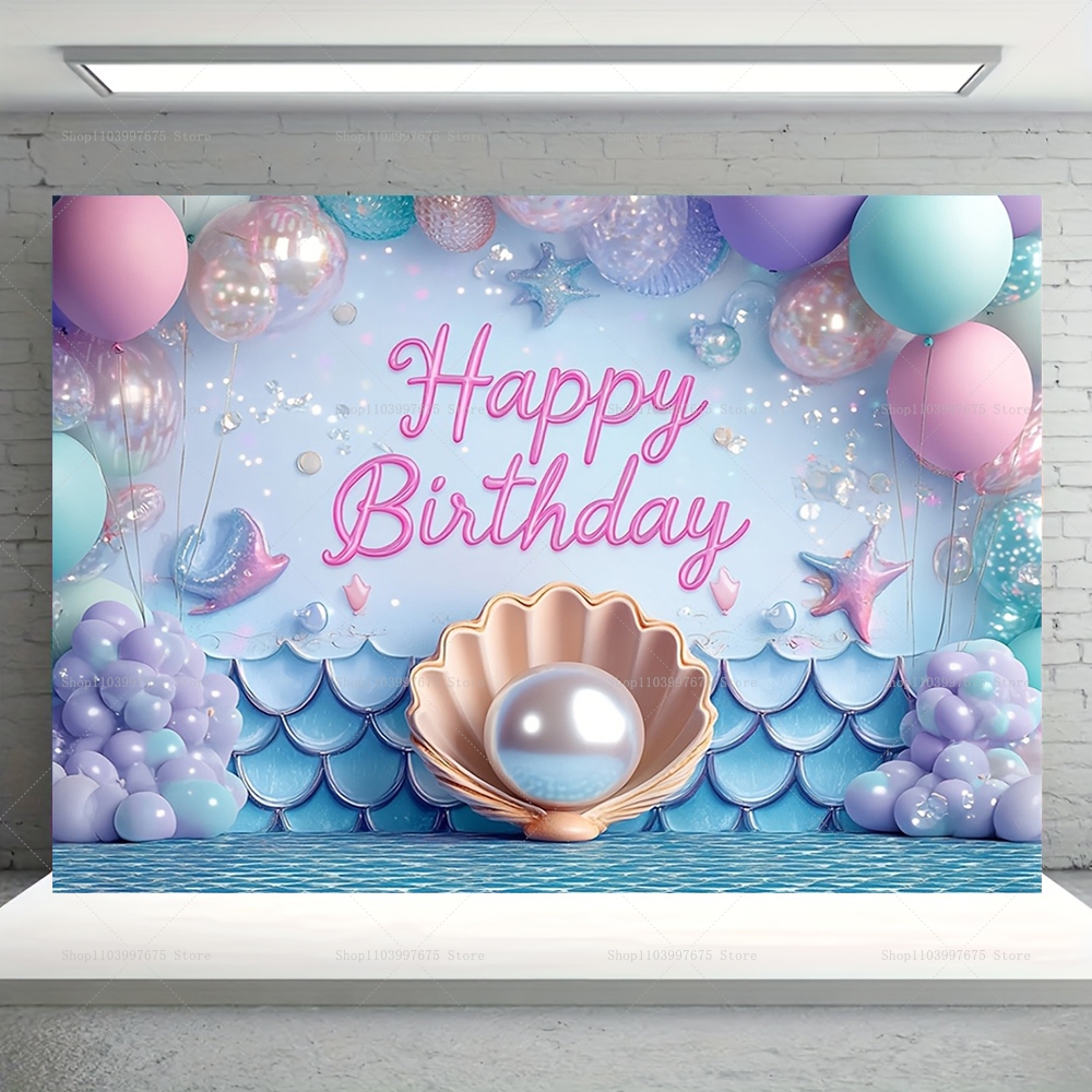 Mermaid Party Backdrops Childr - Baby Food Mixer 评论和价格