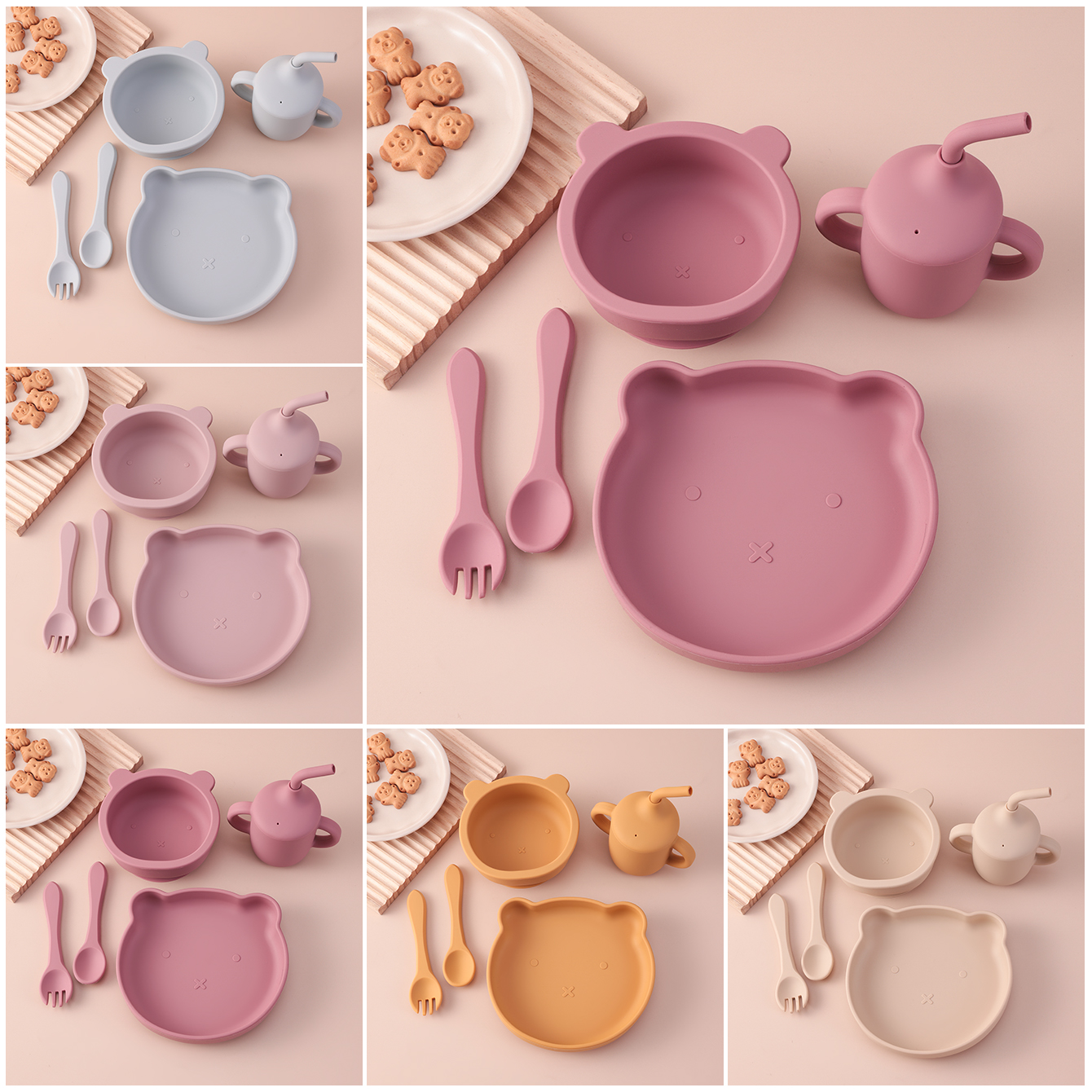 Color Kids 5PCS Silicone Feedi - Baby Food Kit 评论和价格
