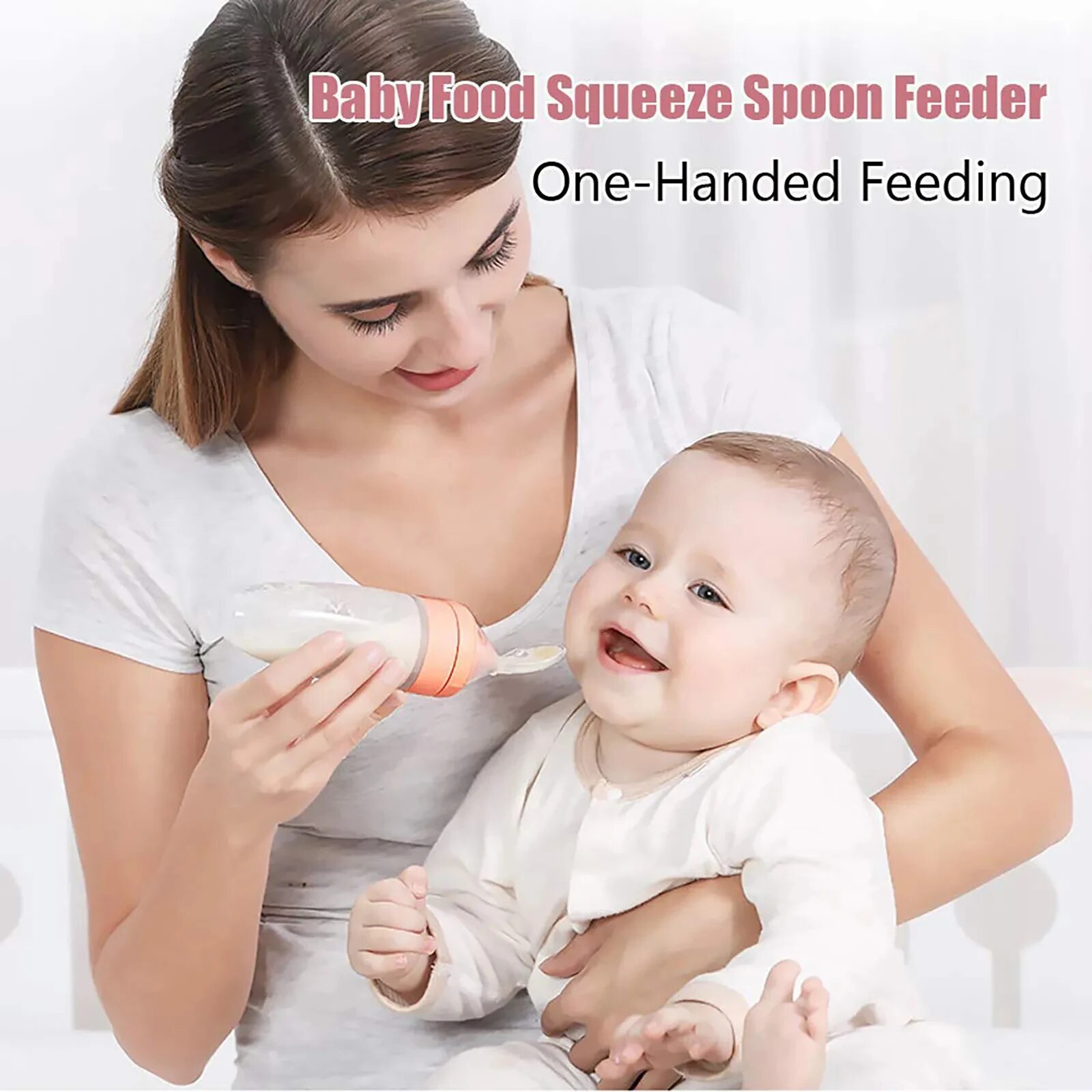 Depressible Silicone Bottle Fe - Baby Food Feeder 评论和价格