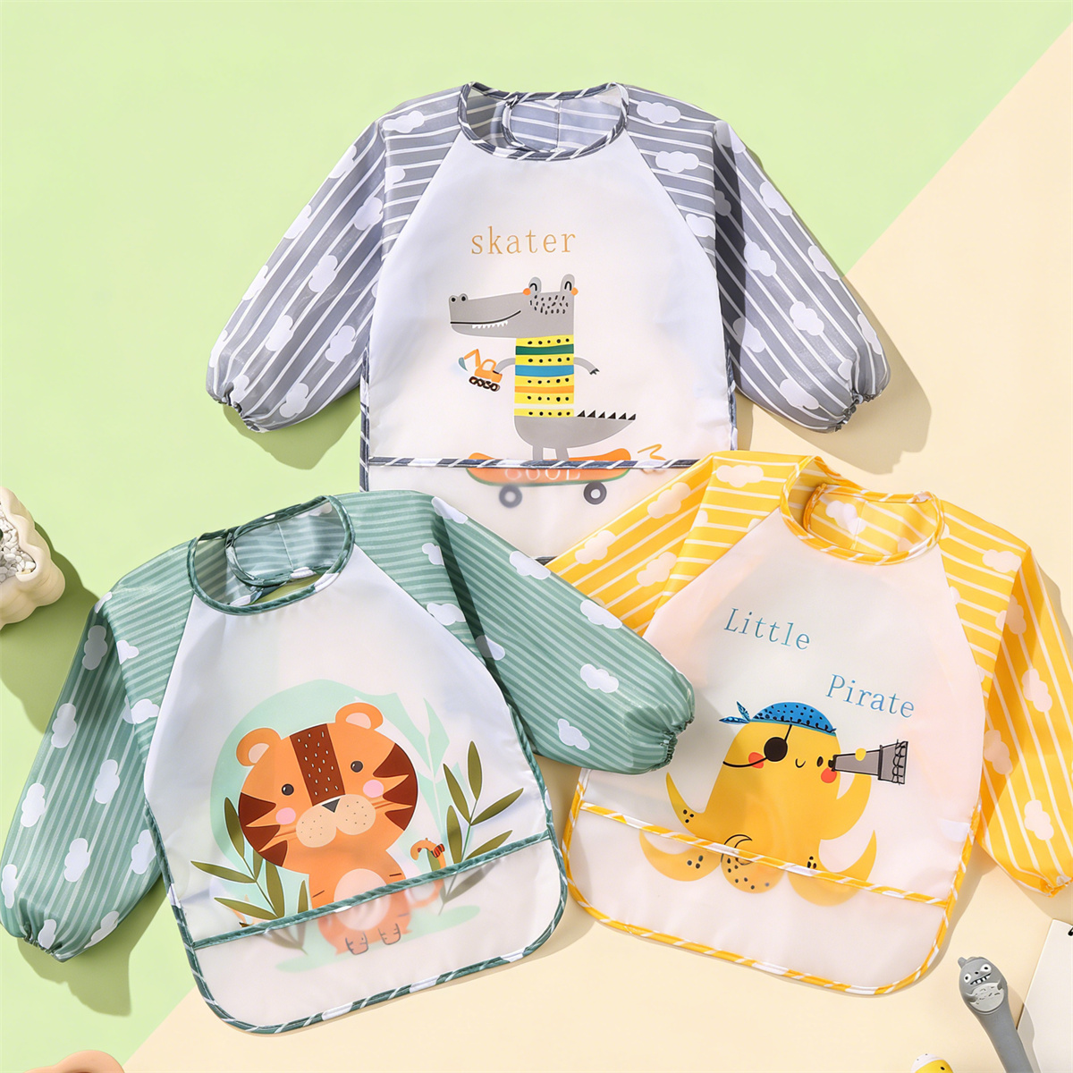 2pcs Waterproof Full Sleeve Ba - Baby Food Kit 评论和价格