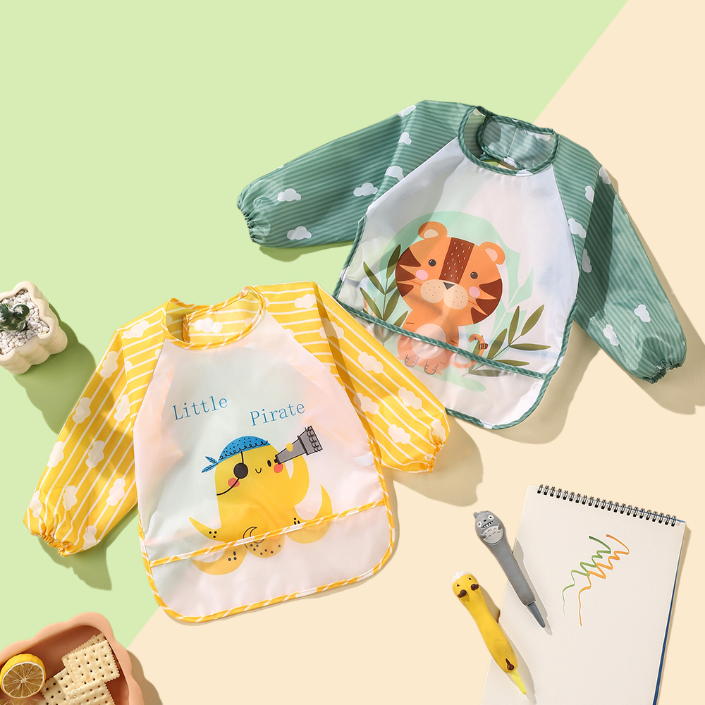 2pcs Waterproof Full Sleeve Ba - Baby Food Kit 评论和价格