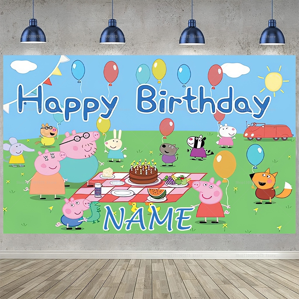 Custom Name Cartoon Peppa Pig  - Baby Food Name 评论和价格