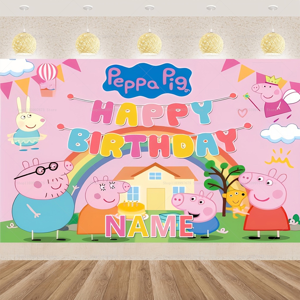 Custom Name Cartoon Peppa Pig  - Baby Food Name 评论和价格