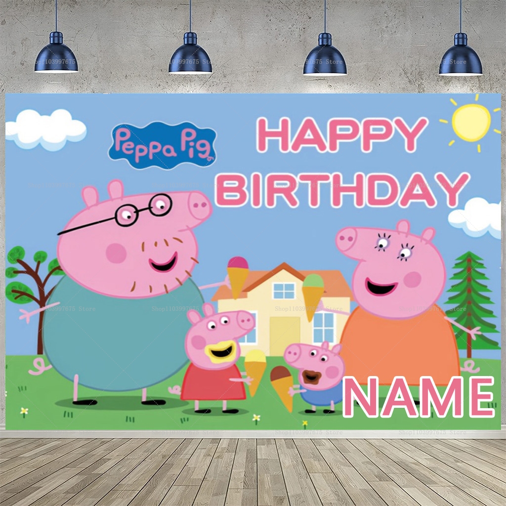 Custom Name Cartoon Peppa Pig  - Baby Food Name 评论和价格