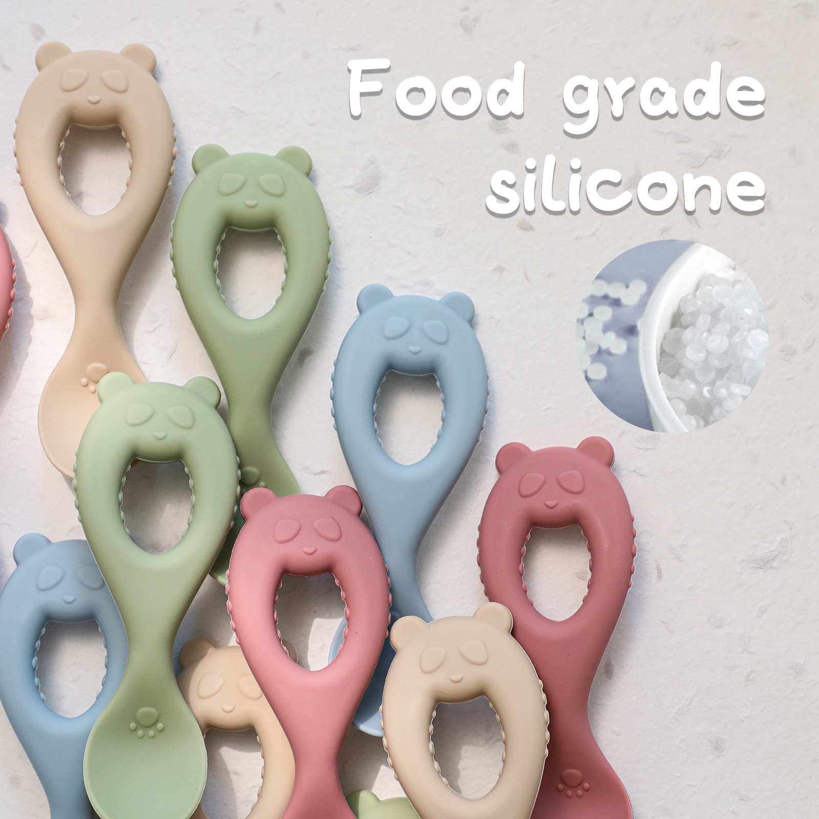 Feeding Baby Silicone Spoon Ca - Baby Food Little Spoon 评论和价格