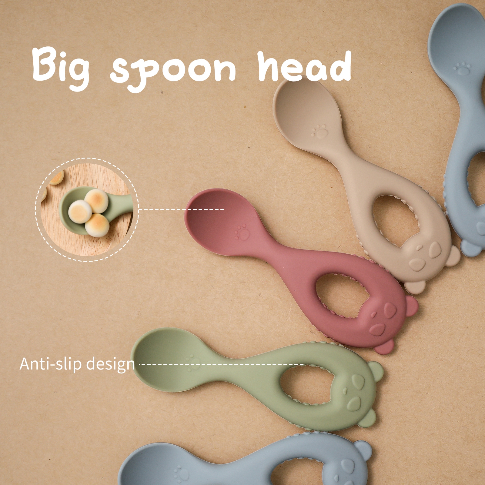 Feeding Baby Silicone Spoon Ca - Baby Food Little Spoon 评论和价格