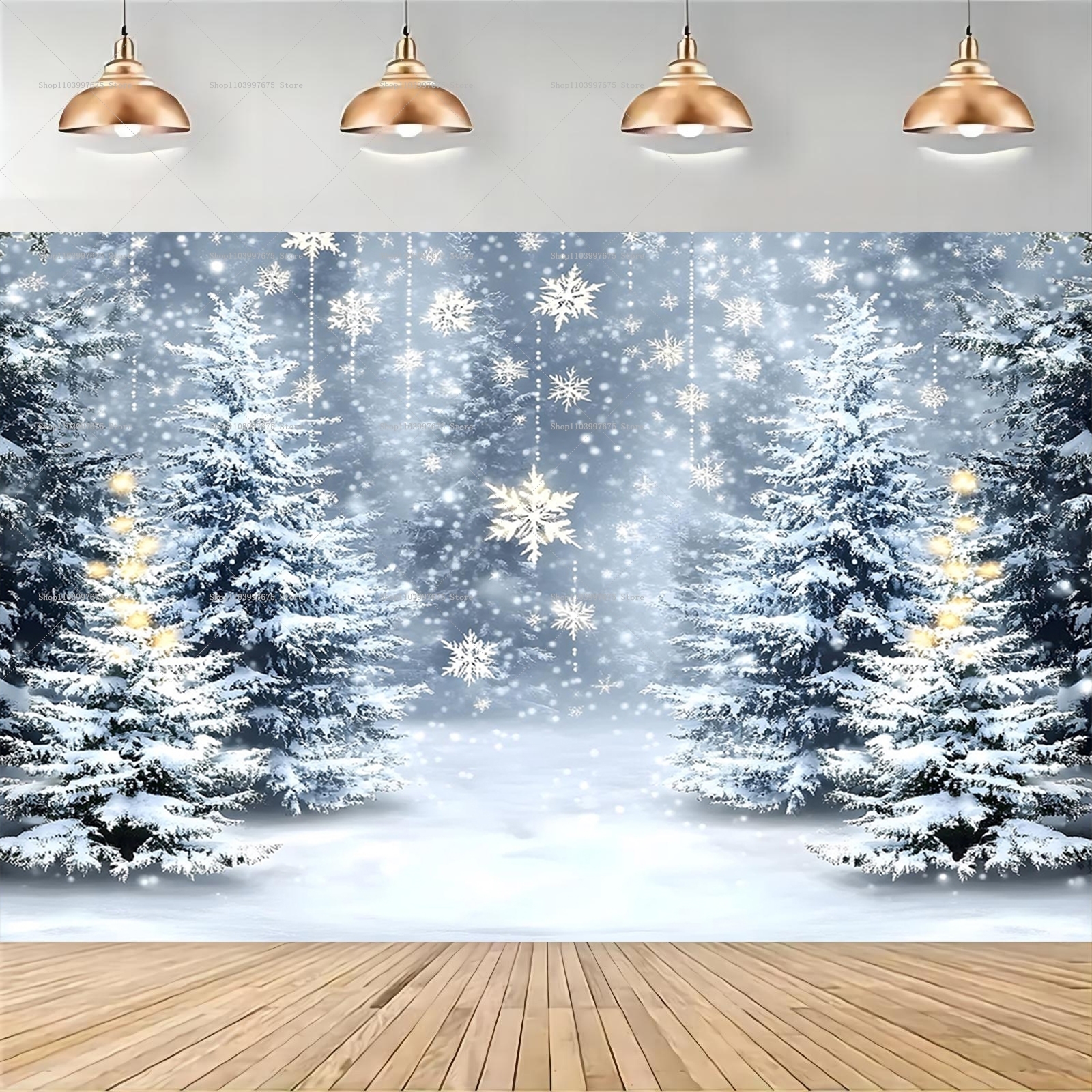 Snowy Forest Christmas Backdro - Baby Food Mixer 评论和价格