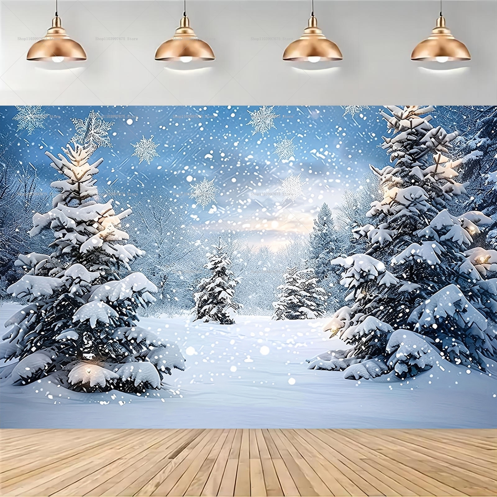 Snowy Forest Christmas Backdro - Baby Food Mixer 评论和价格