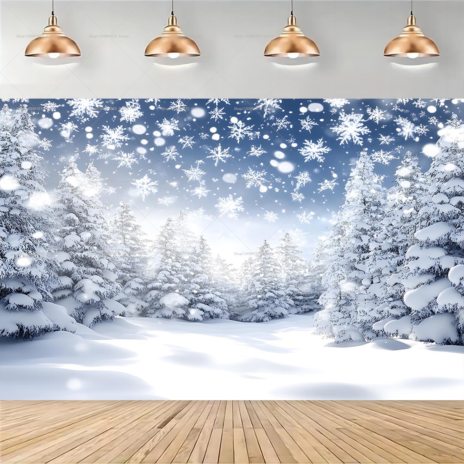 Snowy Forest Christmas Backdro - Baby Food Mixer 评论和价格
