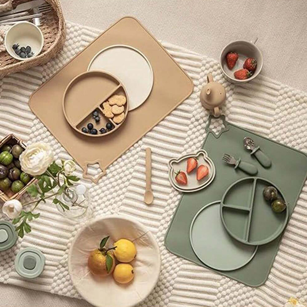1PCS Simple Silicone Placemat  - Baby Food Restaurant 评论和价格
