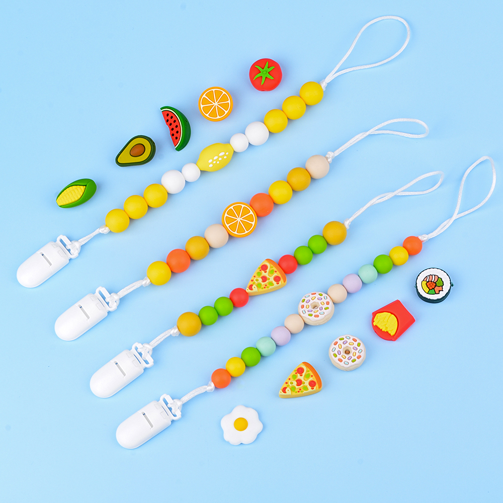 LOFCA 10pcs Leaf Silicone Bead - Baby Food Name 评论和价格