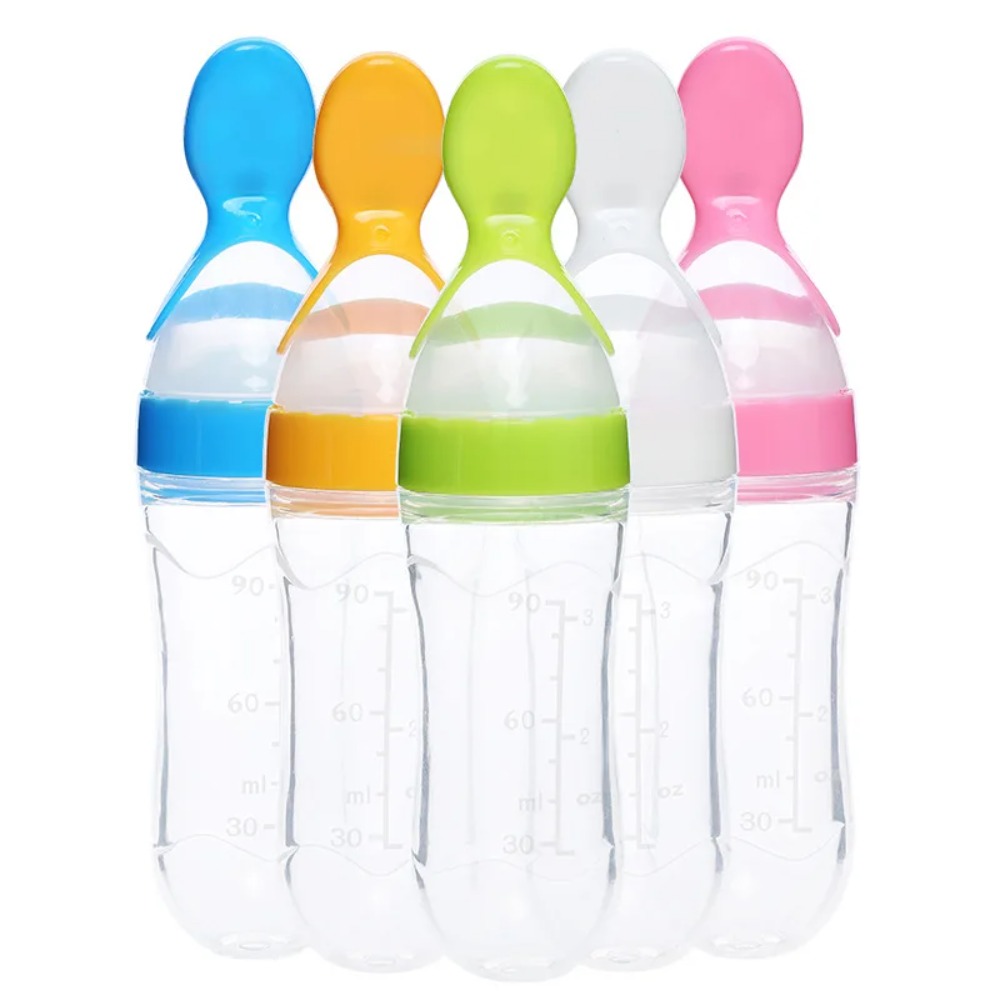90ML Baby Feeding Bottle Spoon - Baby Food Feeder 评论和价格