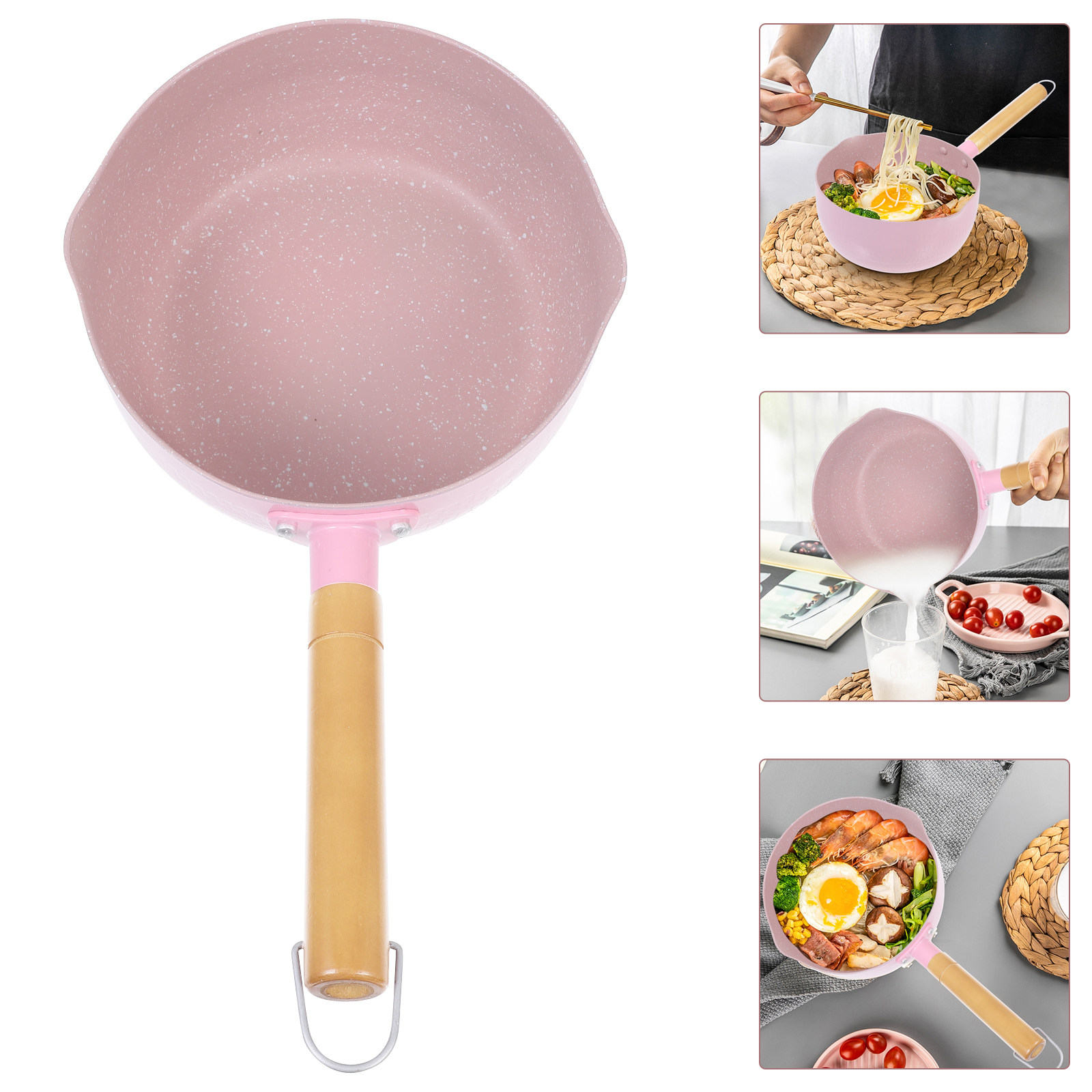 Wooden Handle Aluminium Milk P - Baby Food Restaurant 评论和价格