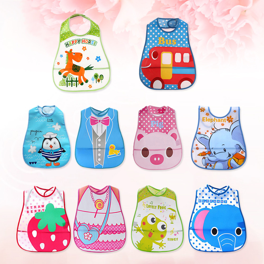 10 Pcs Baby Drool Bibs Food Fe - Baby Food Eat 评论和价格