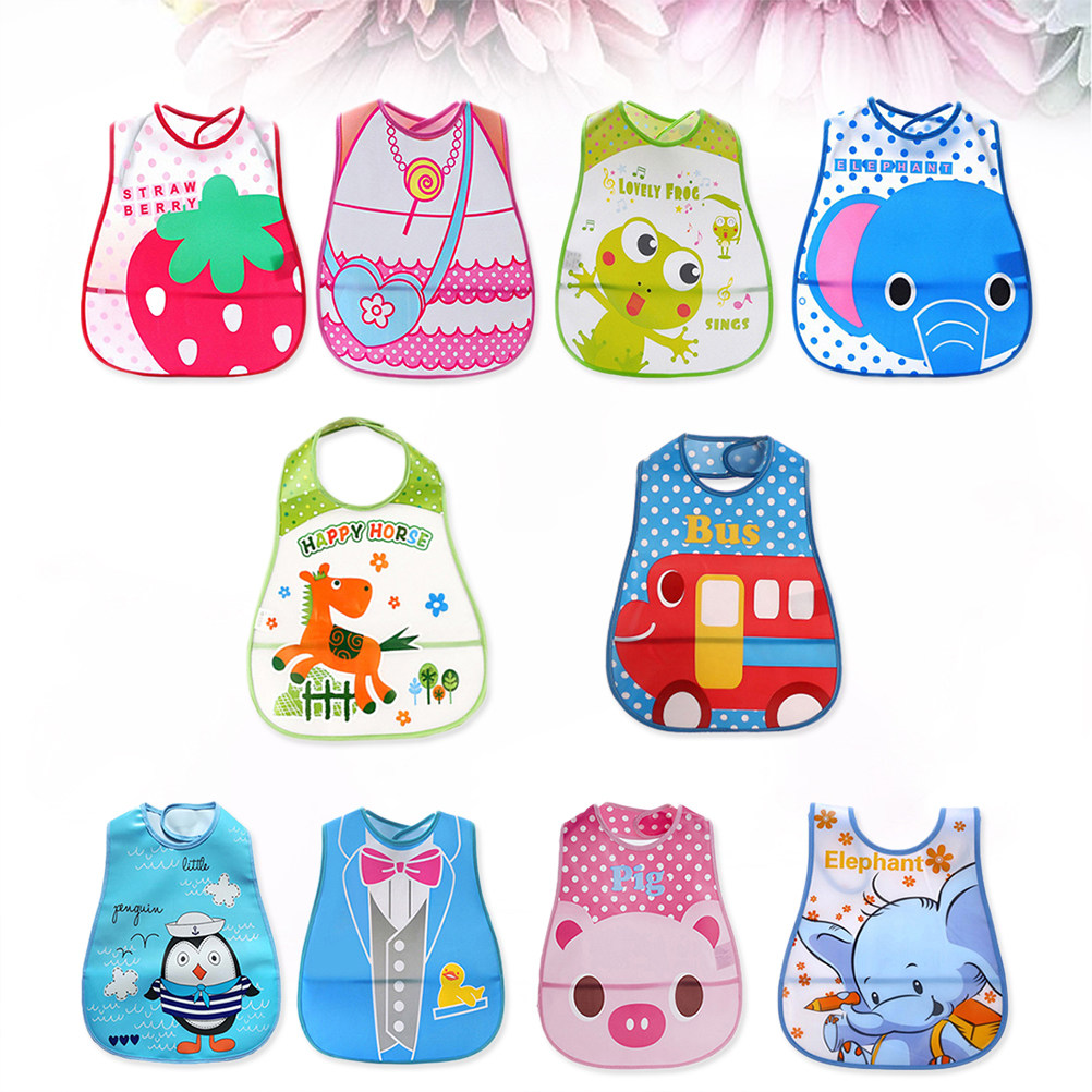 10 Pcs Baby Drool Bibs Food Fe - Baby Food Eat 评论和价格