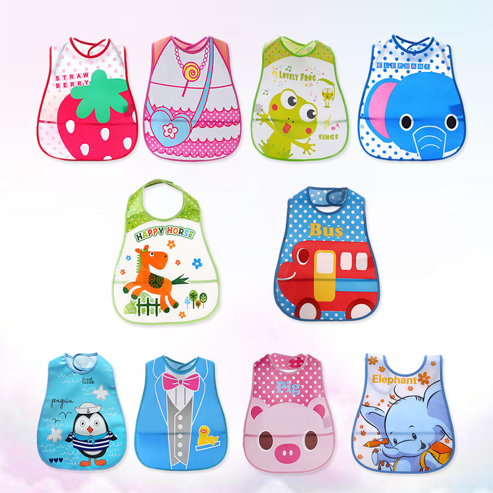 10 Pcs Baby Drool Bibs Food Fe - Baby Food Eat 评论和价格