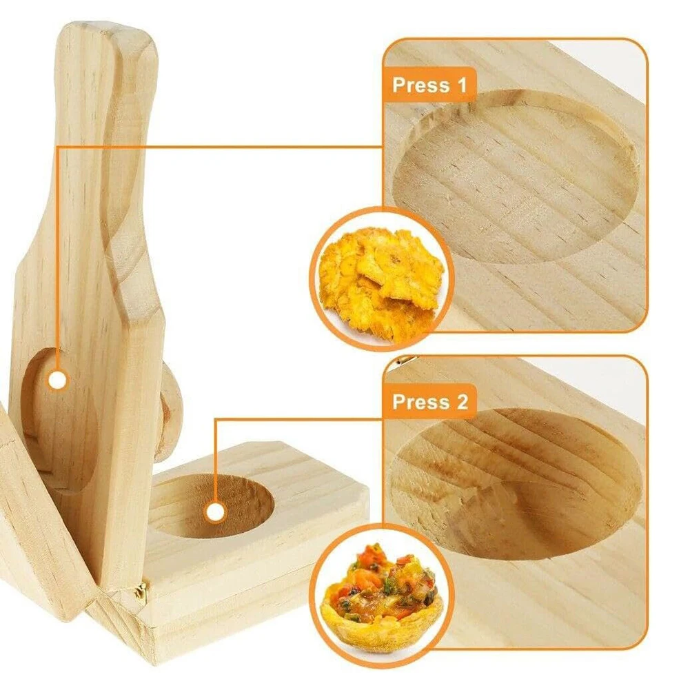 Wooden Plantain Press With Han - Baby Food Banana 评论和价格