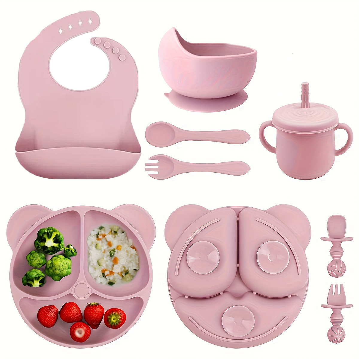New Little Bear 8-Piece Silico - Baby Food Little Spoon 评论和价格