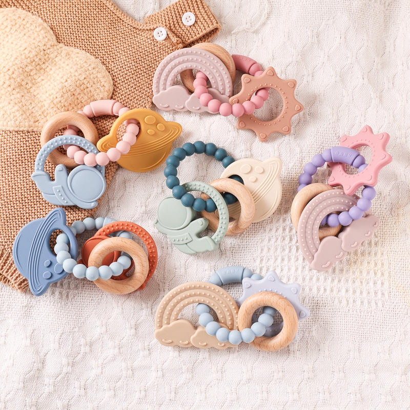 1pc Silicone Teether,Food Grad - Baby Food Name 评论和价格