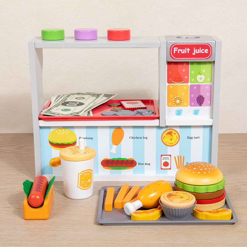 Children Toy Puzzle Wooden Kit - Baby Food Restaurant 评论和价格