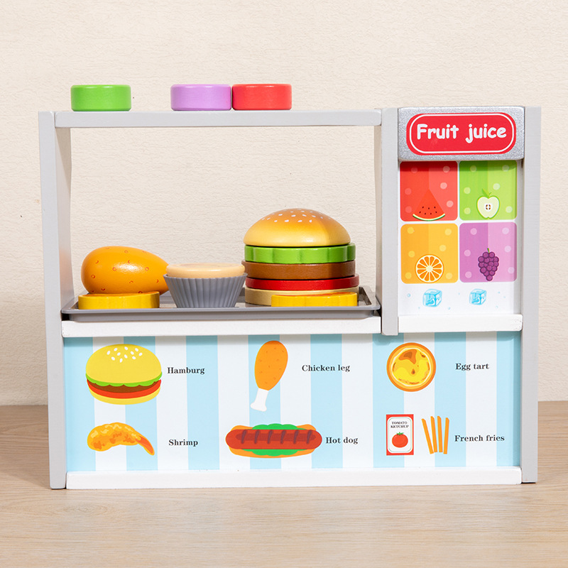 Children Toy Puzzle Wooden Kit - Baby Food Restaurant 评论和价格
