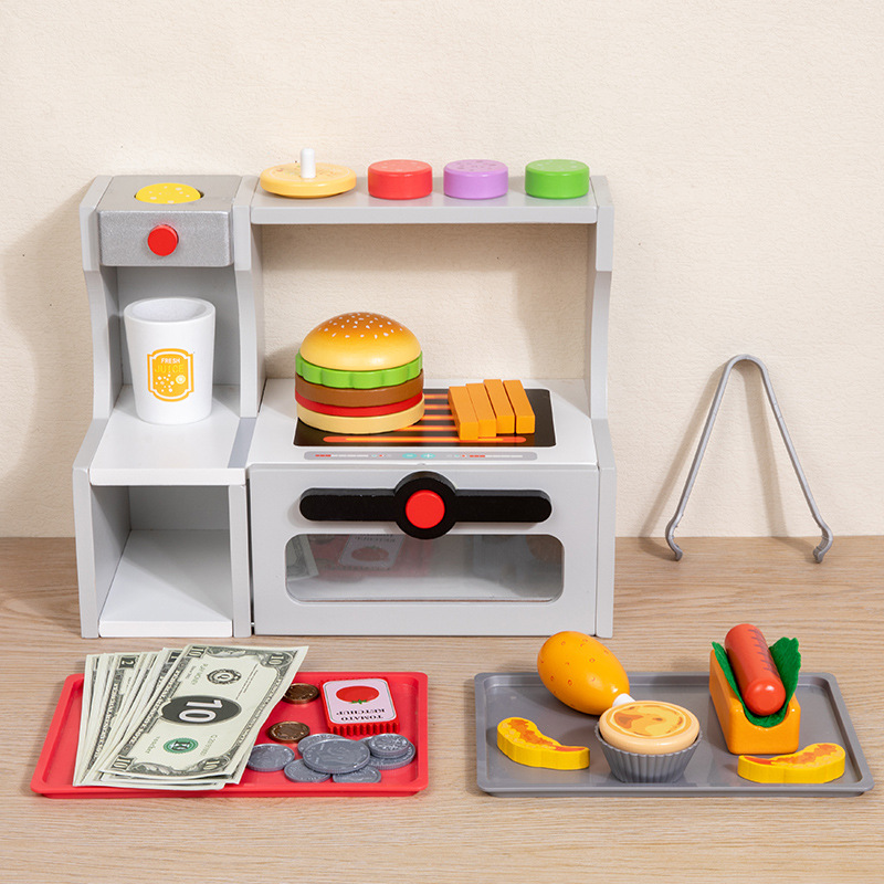 Children Toy Puzzle Wooden Kit - Baby Food Restaurant 评论和价格