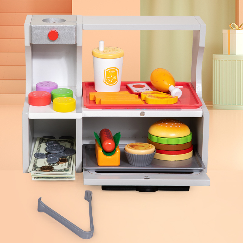 Children Toy Puzzle Wooden Kit - Baby Food Restaurant 评论和价格