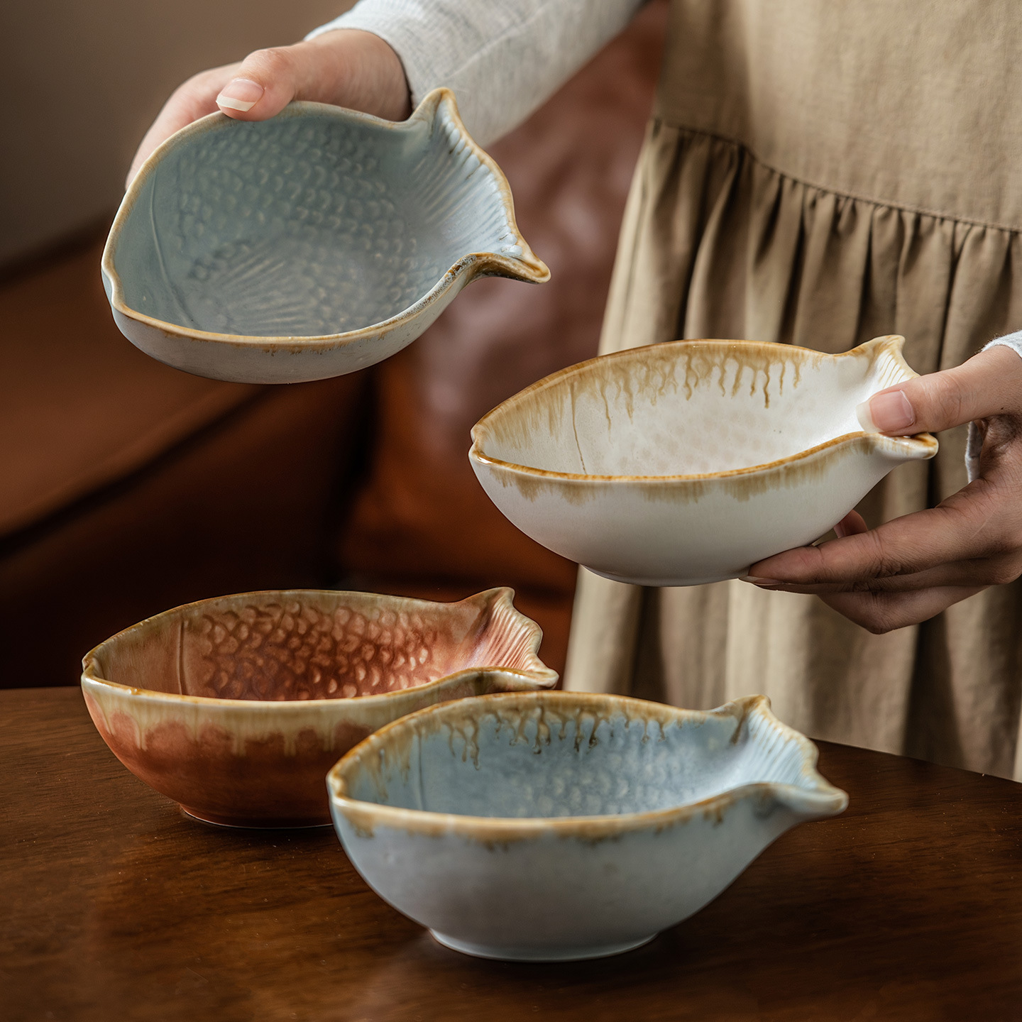Creative Fish Shape Ceramic Bo - Baby Food Restaurant 评论和价格