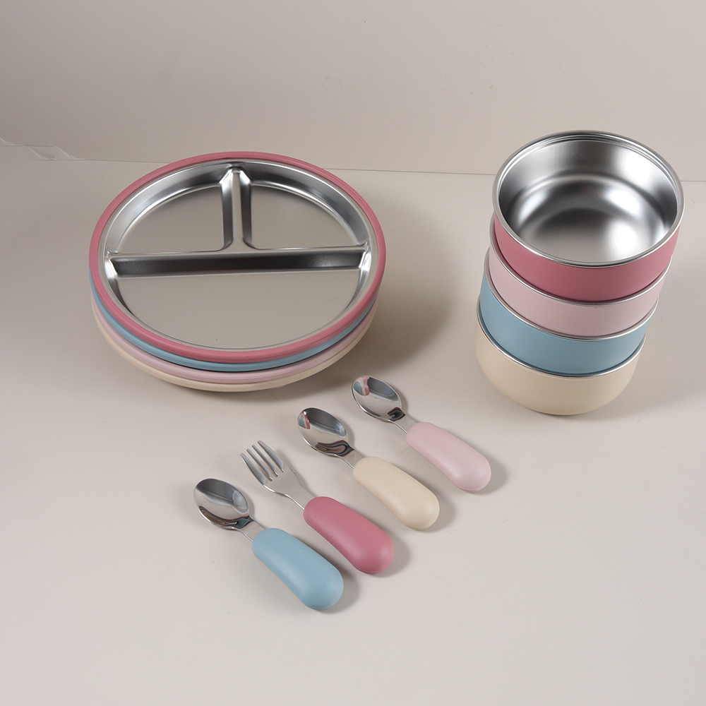 4pcs/set Silicone Suction Bowl - Baby Food Kit 评论和价格