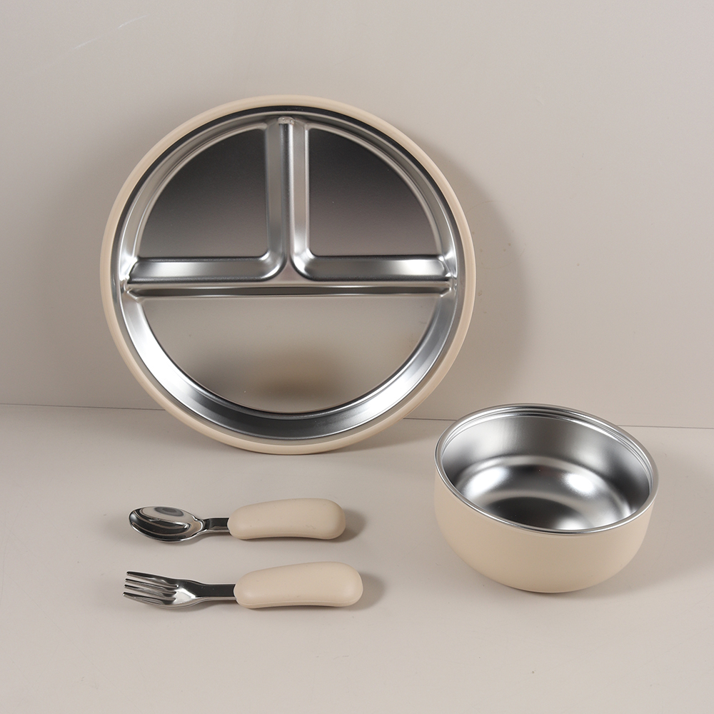 4pcs/set Silicone Suction Bowl - Baby Food Kit 评论和价格
