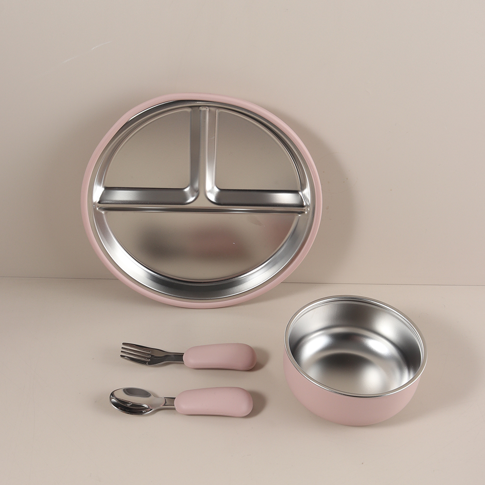 4pcs/set Silicone Suction Bowl - Baby Food Kit 评论和价格