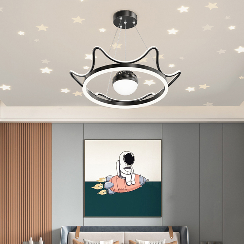 Modern Crown Starry Sky LED Pe - Baby Food Restaurant 评论和价格