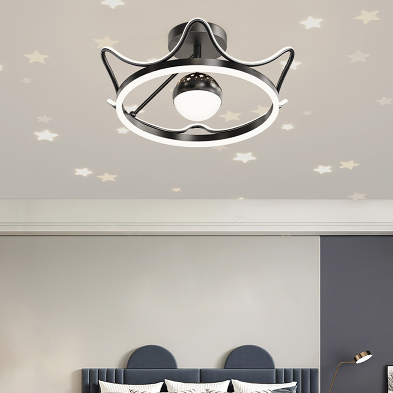 Modern Crown Starry Sky LED Pe - Baby Food Restaurant 评论和价格