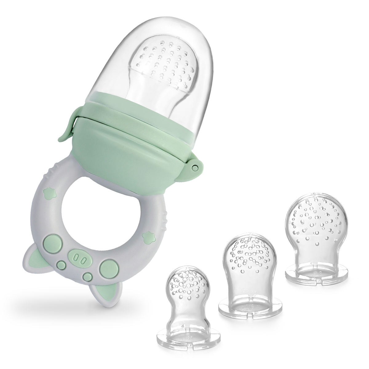 4pcs/set Silicone Fruit & Vege - Baby Food Feeder 评论和价格