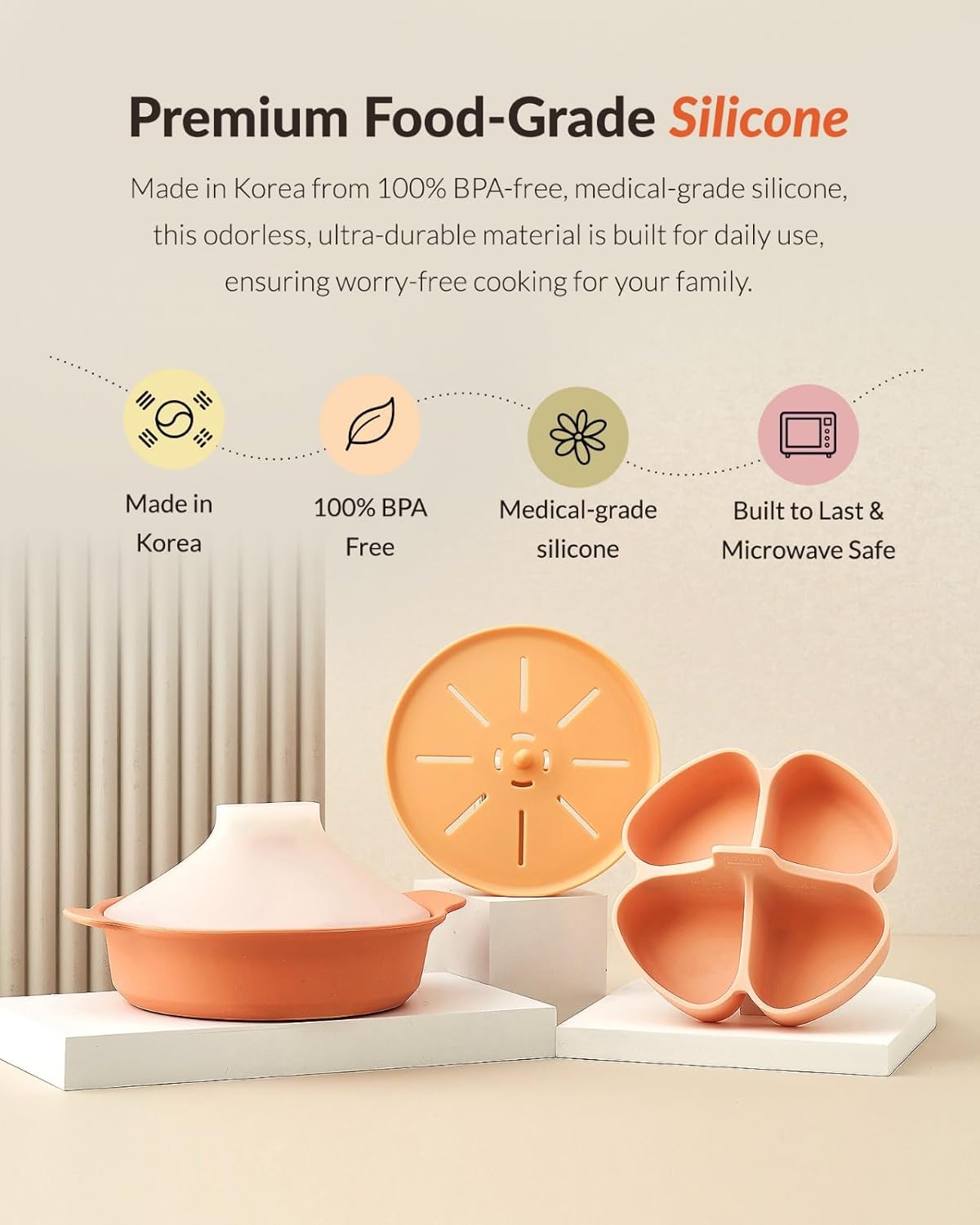 Silicone Microwave Divided Ste - Baby Food Maker And Steamer 评论和价格