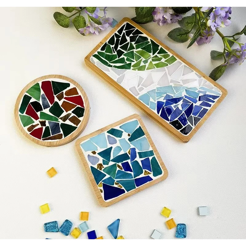 Handmade DIY Mosaic Cup Mat Bo - Baby Food Eat 评论和价格