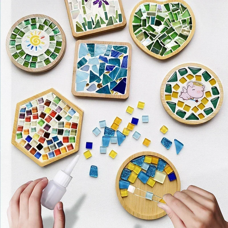 Handmade DIY Mosaic Cup Mat Bo - Baby Food Eat 评论和价格
