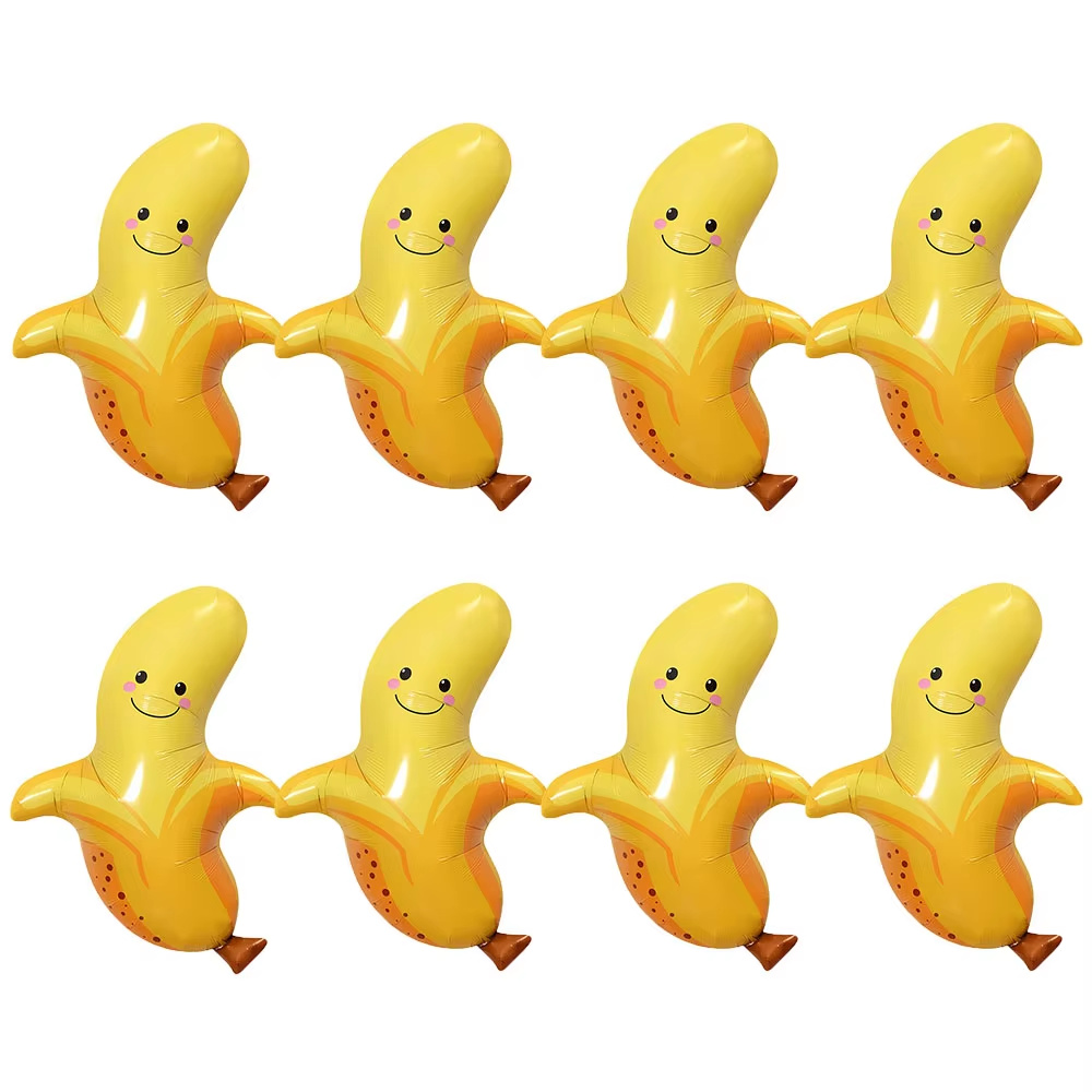 8Pcs Yellow Banana Balloons Cu - Baby Food Banana 评论和价格