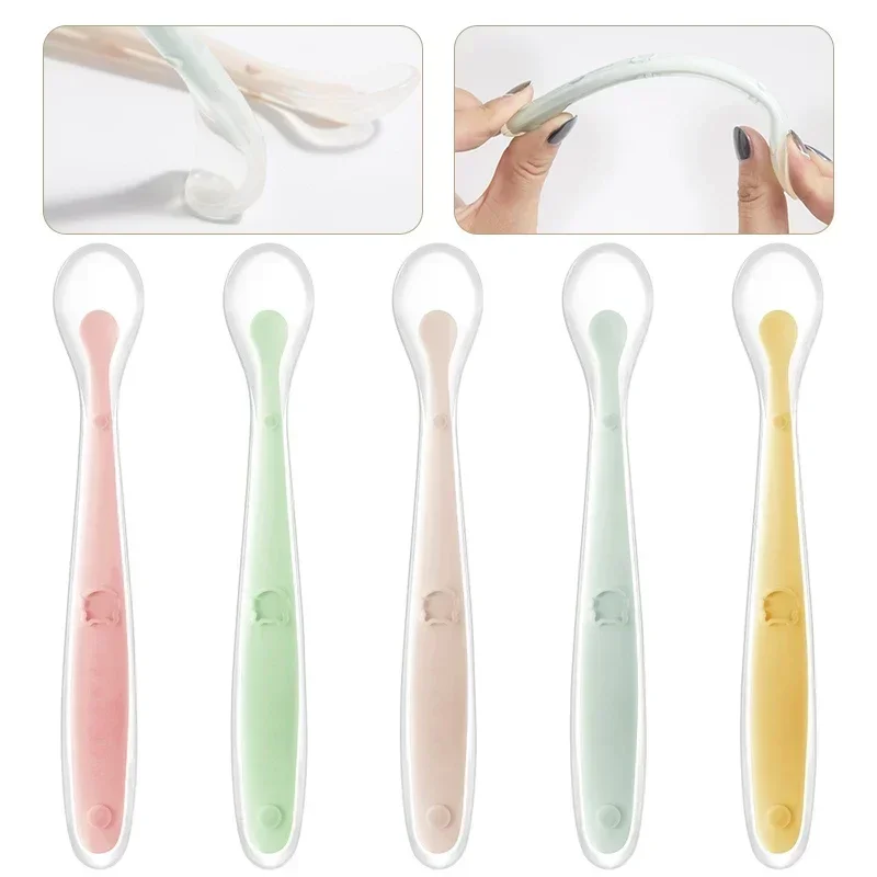 Soft Silicone Baby Spoon Toddl - Baby Food Kit 评论和价格
