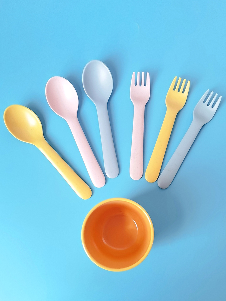 Bamboo Fiber Fork Spoon Baby A - Baby Food Restaurant 评论和价格