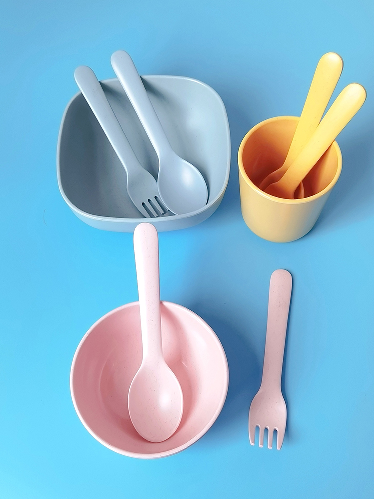Bamboo Fiber Fork Spoon Baby A - Baby Food Restaurant 评论和价格