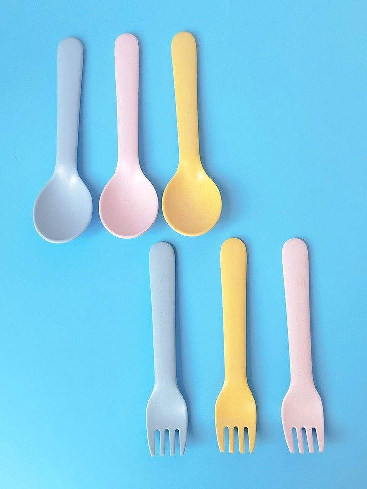 Bamboo Fiber Fork Spoon Baby A - Baby Food Restaurant 评论和价格