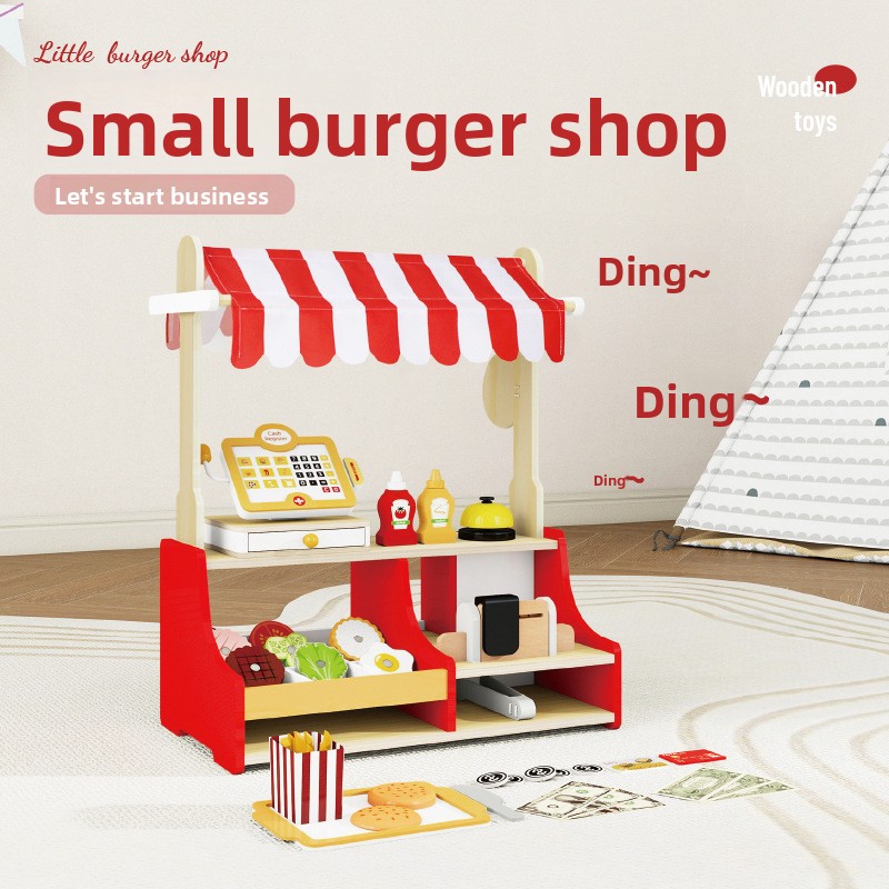 Children Toy Puzzle Wood Hambu - Baby Food Restaurant 评论和价格