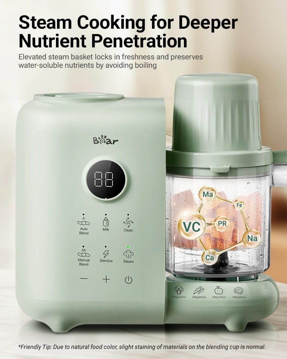18.5oz Dual-Layer Steam Basket - Baby Food Maker And Steamer 评论和价格